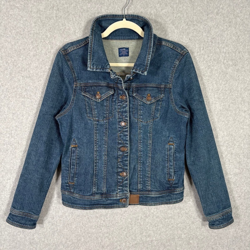 Y2K Jockey Jean Jacket Small Stretch Rodeo Western Trucker 90s Classic‎ Preppy